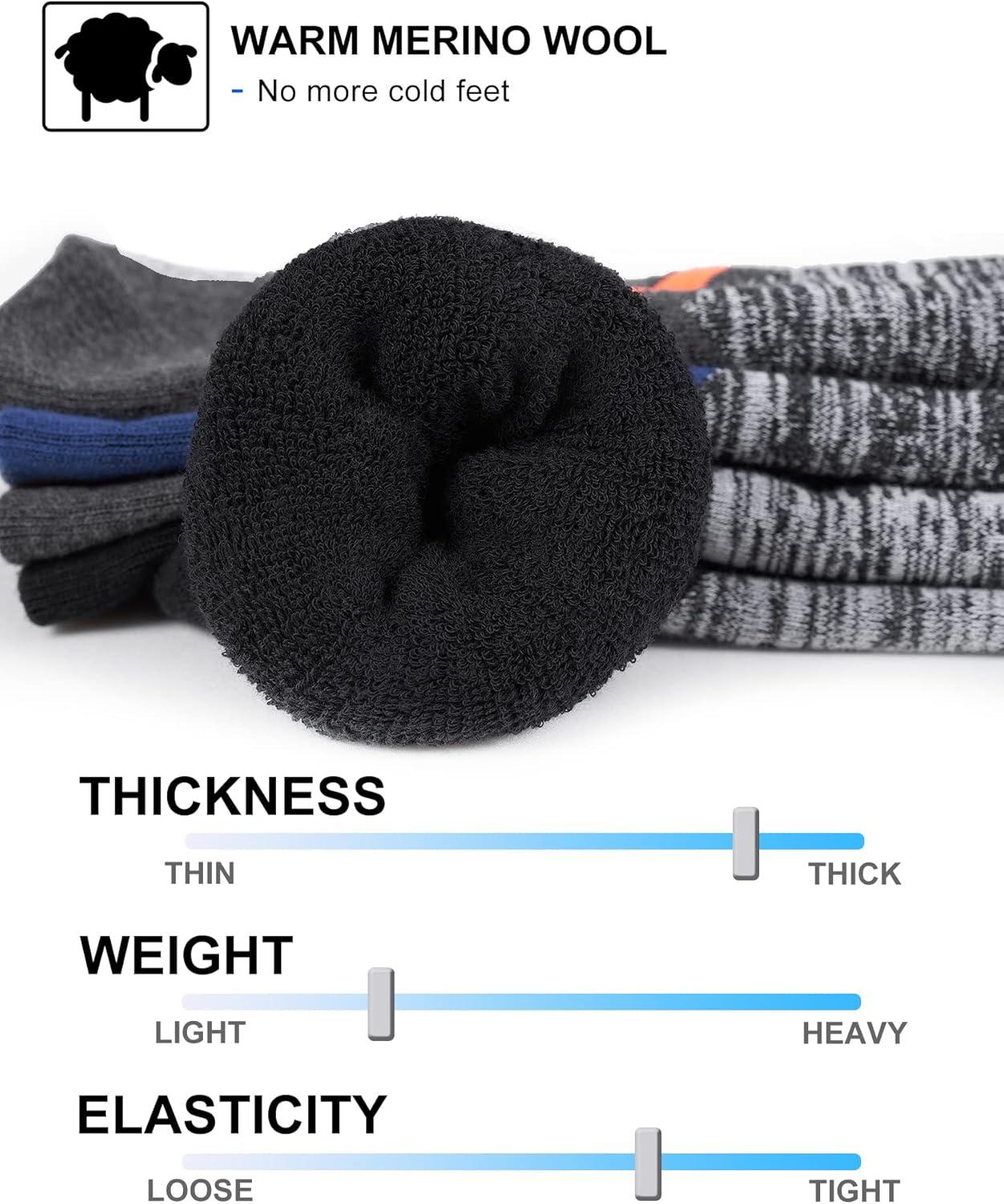 imageFITRELL 23 Pack Merino Wool Ski Socks for Snowboarding Full Cushioned Winter Thermal Kneehigh Warm Socks for Men and WomenBlackblue