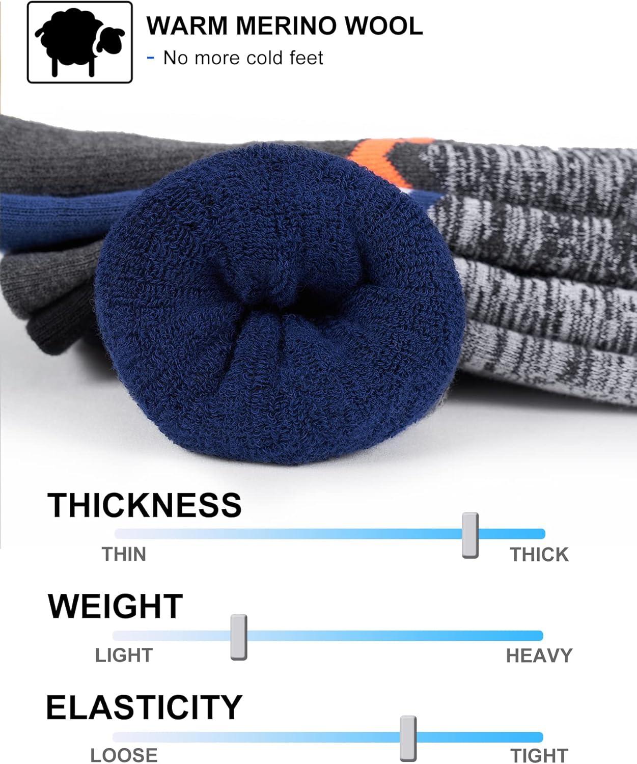 imageFITRELL 23 Pack Merino Wool Ski Socks for Snowboarding Full Cushioned Winter Thermal Kneehigh Warm Socks for Men and WomenBlue