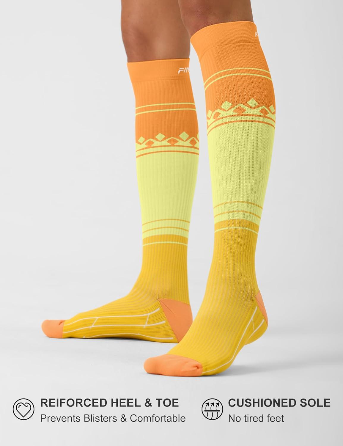 imageFITRELL 3 Pairs Compression Socks for Women and Men 2030mmHgCirculation Support SocksPopsicle