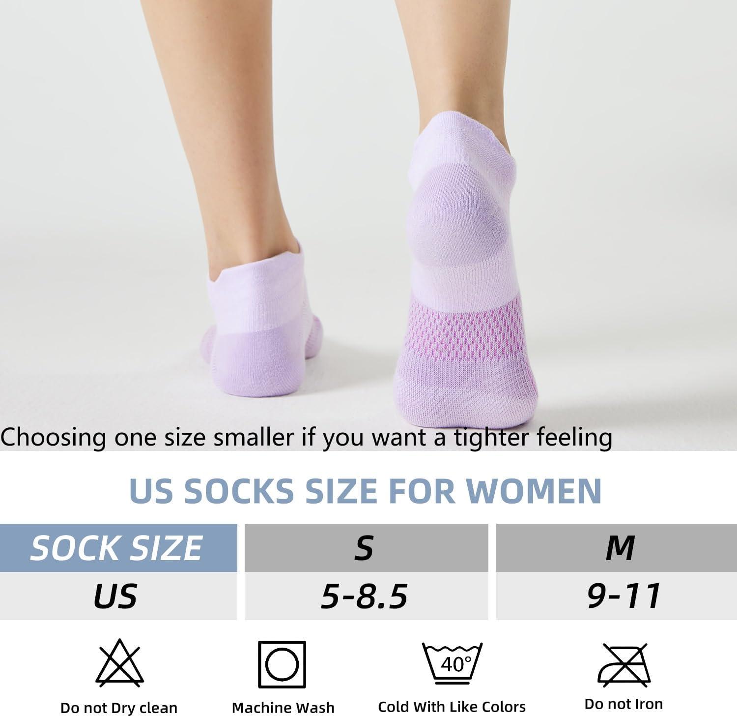 imageFITRELL 56 Pairs Ankle Running Socks for Women Athletic Cushioned Low Cut Tab Sports Socks6 Pairs Macaron