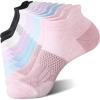 imageFITRELL 56 Pairs Ankle Running Socks for Women Athletic Cushioned Low Cut Tab Sports Socks5 Pairs Rococo