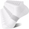 imageFITRELL 56 Pairs Ankle Running Socks for Women Athletic Cushioned Low Cut Tab Sports Socks6 Pairs All White