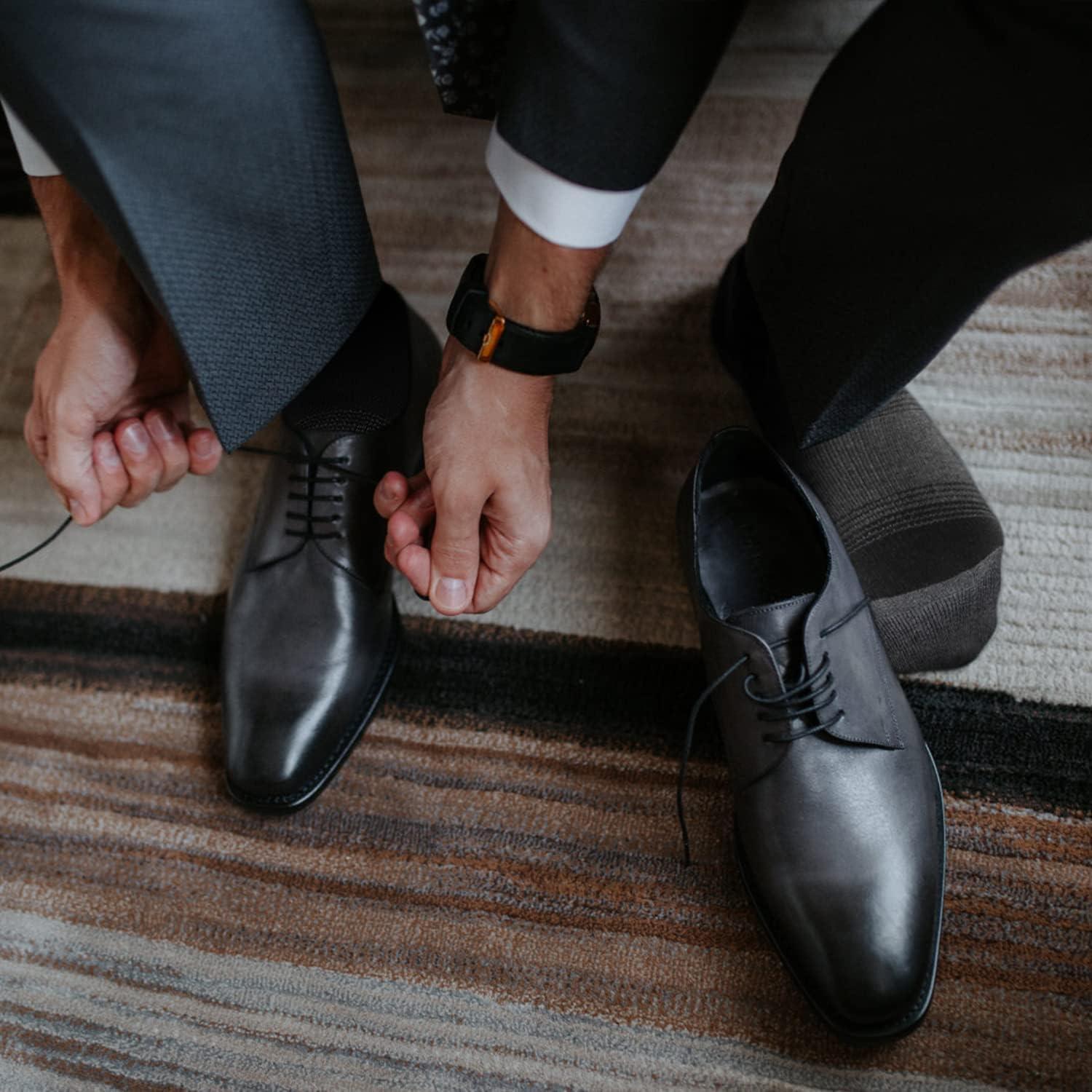 imageFITRELL 4 Pack Mens Merino Wool Hiking Socks Wicking Cushioned Warm Thermal Lightweight Boot Crew Dress SocksBlack2blue2