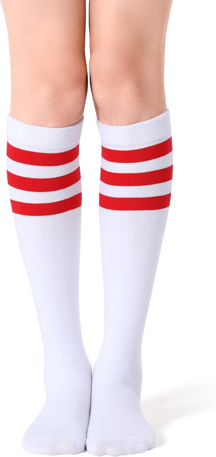 imageFITRELL Womens Knee High Socks Outdoor Sport Athletic Socks Casual Stripe Tube Socks 14 PackMulticolor
