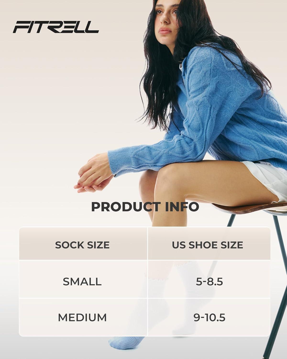 imageFITRELL 6 Pairs Ruffle Socks Womens Soft Breathable Cute Lettuce Ankle Crew Frilly SocksWhitegreyblackgreenhot Pinkblue