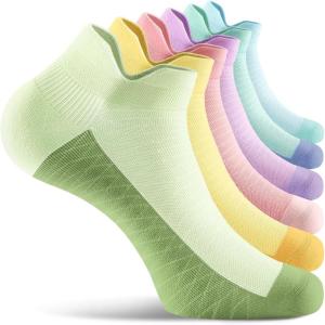 FITRELL Ankle Compression Socks for Women & Men – Cushioned Arch Support Running Socks, Plantar Fasciitis Relief 5/6 Pairs(Mystic Onyx 6 Pairs)