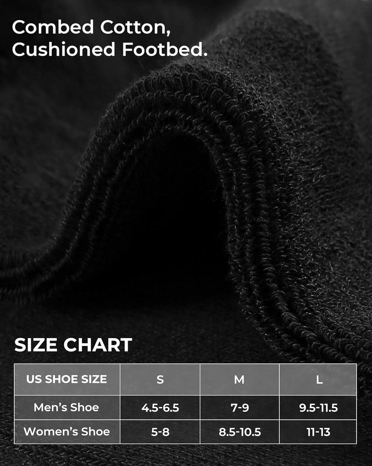 image:imageFITRELL Womens Crew Socks Ankle Athletic Cushioned Running Casual Socks for Women and Men 56 Pairs5 Pairs All Black