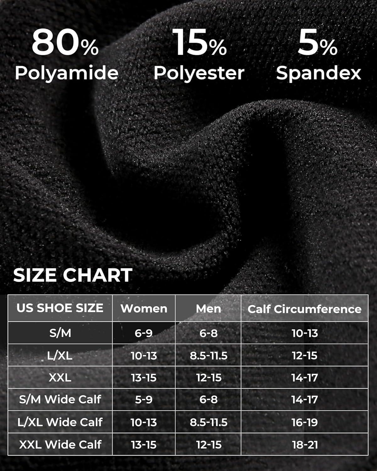 image:imageFITRELL 4 Pairs Compression Socks for Women amp Men 1520mmHg Circulation Support for Athletic Travel Daily WearBlack4