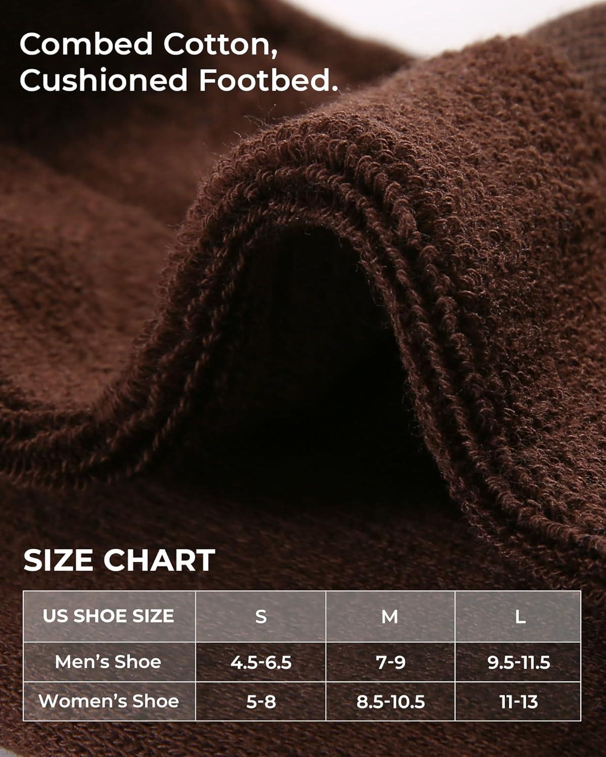image:imageFITRELL Womens Crew Socks Ankle Athletic Cushioned Running Thick Casual Socks for Women and Men 56 Pairs5 Pairs Beigewhiteblacklight Browndark Brown