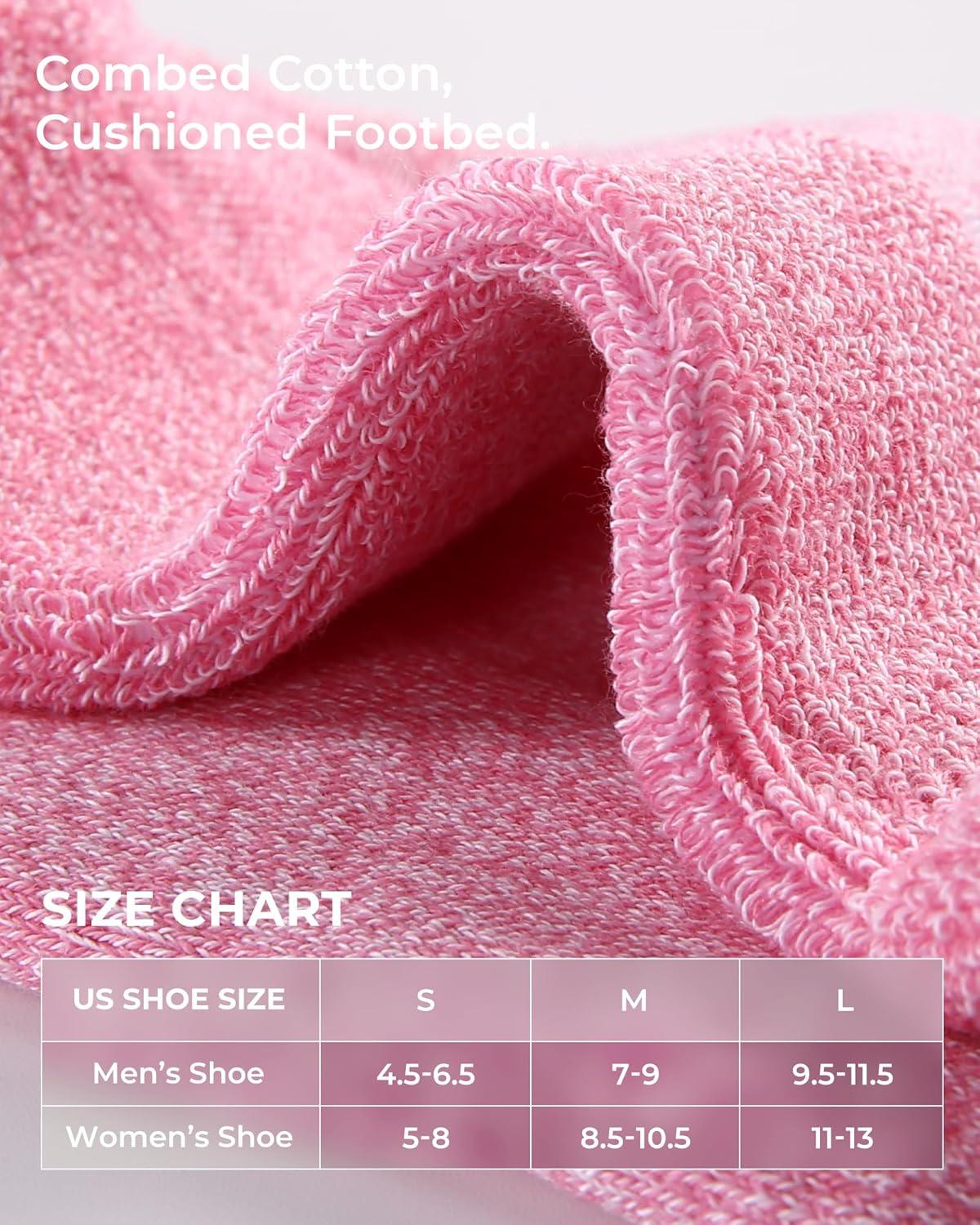 image:imageFITRELL Womens Crew Socks Ankle Athletic Cushioned Running Thick Casual Socks for Women and Men 56 Pairs5 Pairs Blend Blackbeigepinkbluewhite